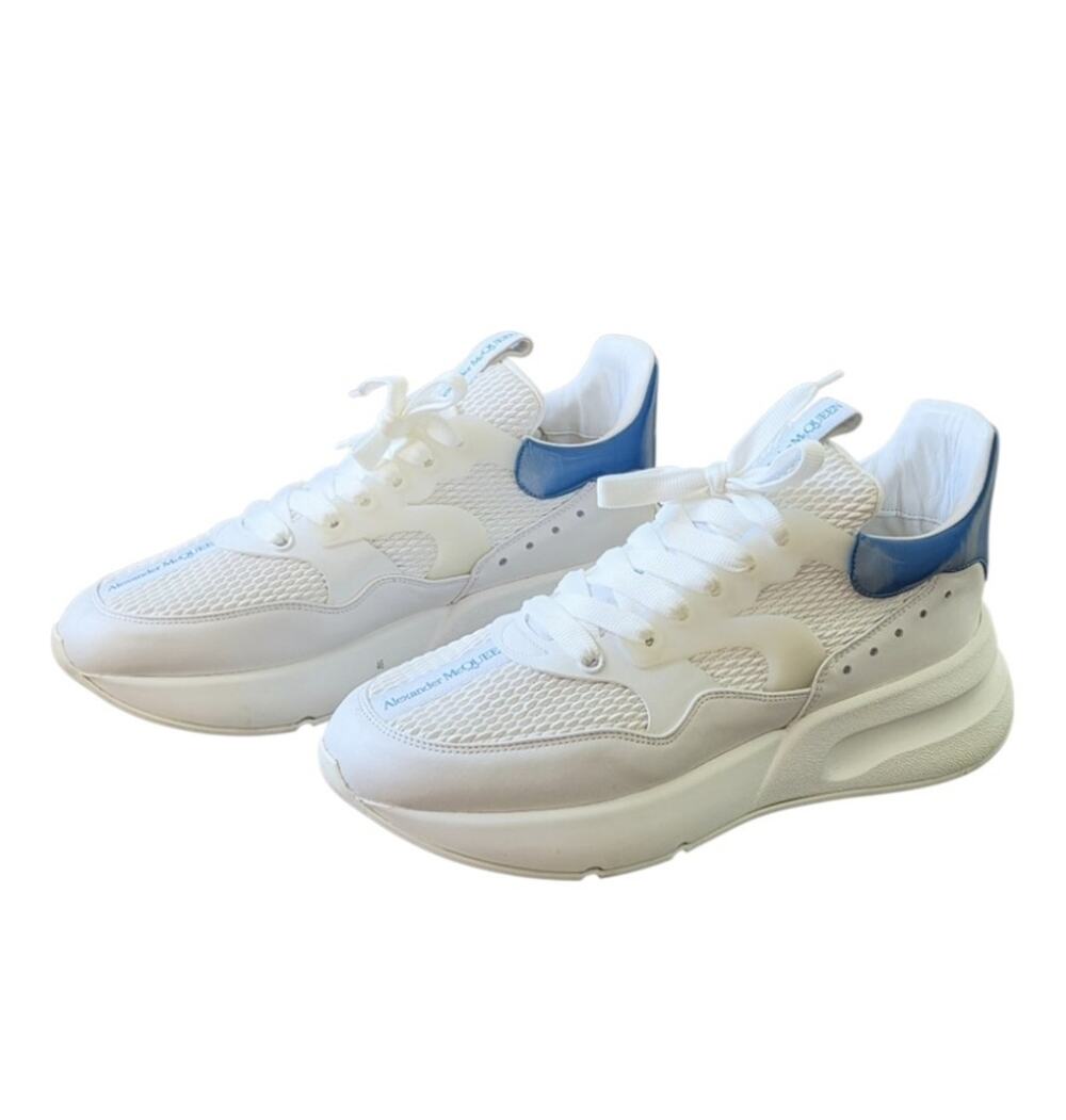 Alexander McQueen Oversized Runner Panelled White Blue Sneakers EU46 US13 w/box